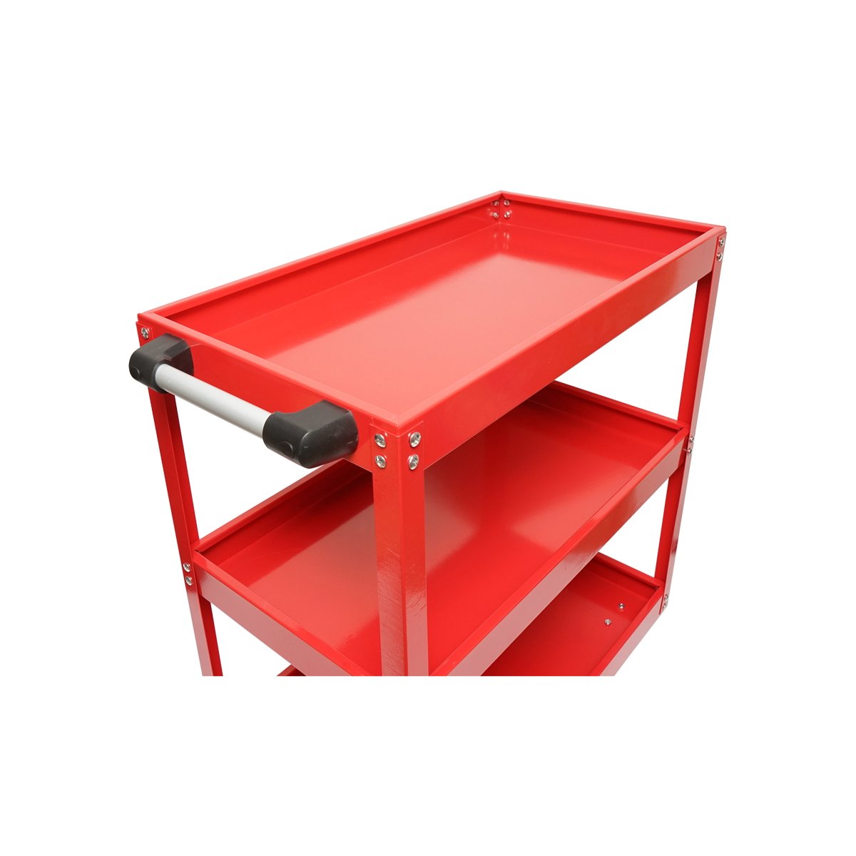 Carucior metalic pe roti cu 3 rafturi pentru scule 760x710x355mm
